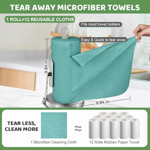 HASTHIP® Towels 50 Sheets, Microfiber Cleaning Cloth Blue Shop Rags Washable HASTHIP® Towels 50 Sheets, Microfiber Cleaning Cloth Blue Shop Rags Washable